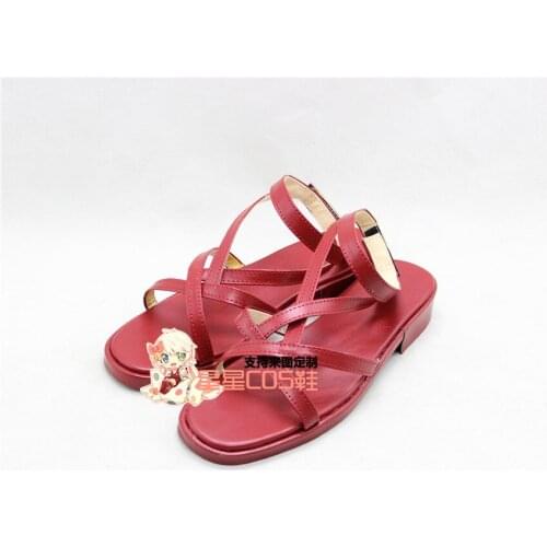 Fairy Tail Levy Mcgarden Adult Red Halloween Cosplay Shoes Boots X002