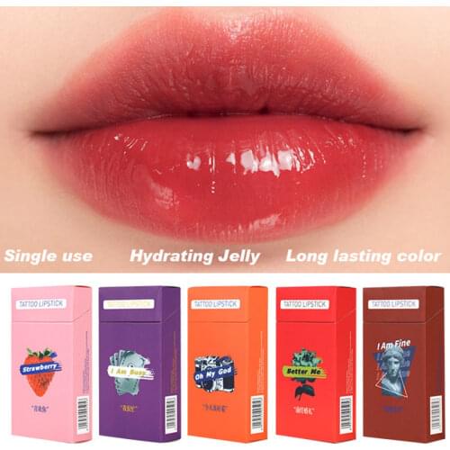 Lipstick Microbrush Long Lasting Waterproof Disposable Brushes Cotton Swab Lipsticks Korean Cigarette Case Lip Glaze