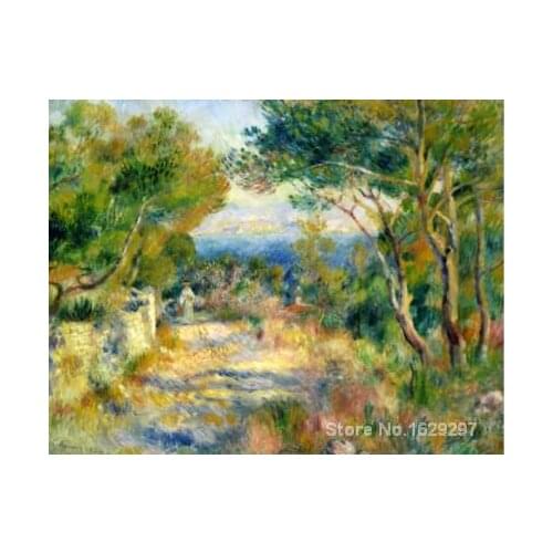 Art canvas paintings L Estaque-Pierre Auguste Renoir reproduction High Quality Handmade