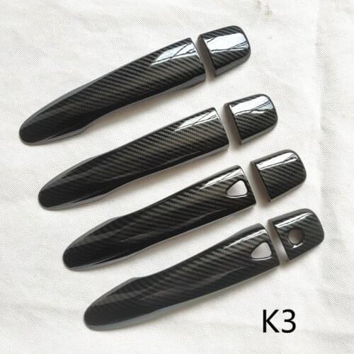 Imitation Carbon Fiber Handles Covers for Nissan Kicks P15 2016 2017 2018 Door Handle Cover Trim Abs Plastic Car Accessories