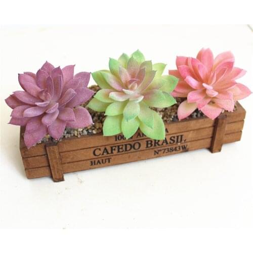 Green Pink Purple Lotus Flower Head Artificial Succulent Plants Christmas Wedding Party Home Garden Decoration Fake Plants