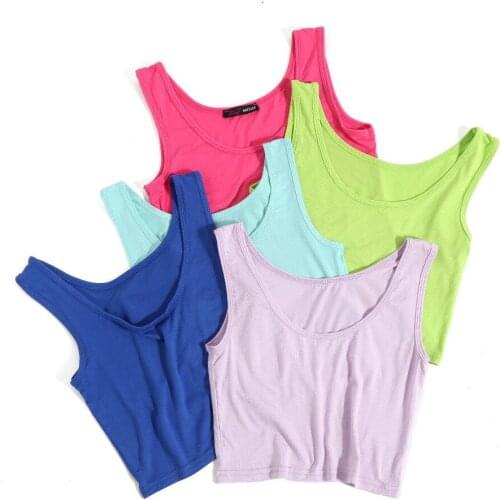 Brand New Womens Summer Crop Top 2017 Sleeveless Short Cotton T Shirts Female Top Casual Tees Cute Cropped Tank Top Bralet