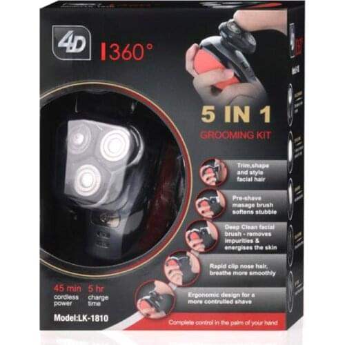 LK-1810 5 in 1 Multifunction Floating 3 Head Electric Shaver Polish Hair Clipper Body Hair Trimmer Cutter Remover Razor Machine