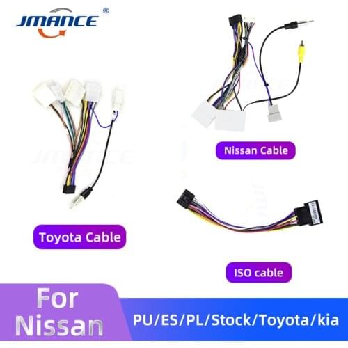 JMANCE Android 2 Din Car radio Multimedia Player Universal Accessories Wire Adapter Connector Plug Cable for VW Nissian Toyota
