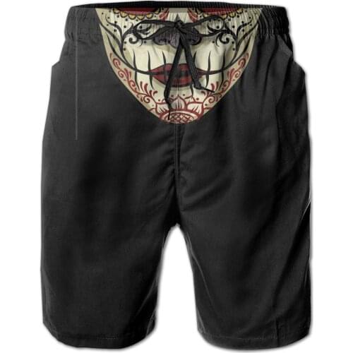 Male Shorts Causal R92 Breathable Quick Dry Humor Graphicrunning MASK La Catrina Face Mask Cloth Mask Women