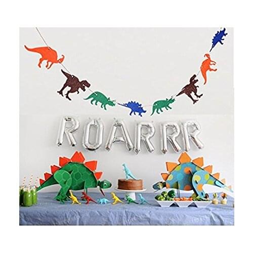 Non-Woven Hanging Happy Birthday Banner Birthday party Bunting Banner Garland Kid Boy Jungle Theme Party Favors
