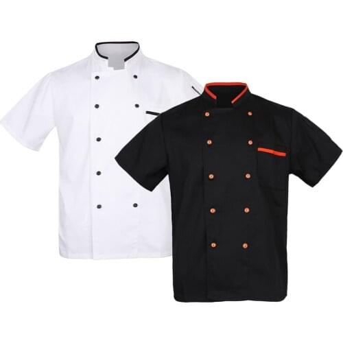 Chef Apparel Men Women Short Sleeve Unisex Classic Chef Coat