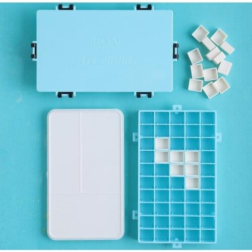 50 Grids Watercolor Moisturizing Painting Palette Leakproof Paint Palette Storage Box Stationery Drawing Supplies