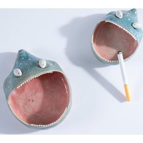 Little monster ceramic ashtray creative personality trend ins wind spoof fun cute home living room ashtray LB031814