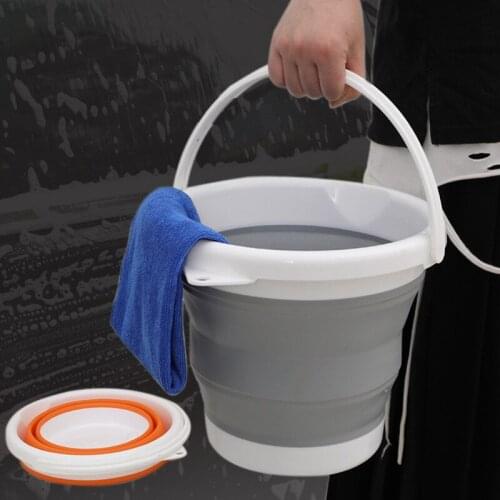 3L/5L/10L Camping Folding Bucket Kitchen Cleaning Water Buckets Tourism Folding Cube Portable Large Capacity Fishing Bucket