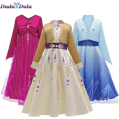 Snow Queen 2 Princess Dress For Girls Costumes Christmas Girls Dresses New Year Kids Cosplay Costume Dress Children Clothing
