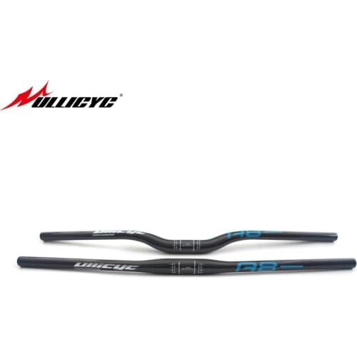Ullicyc New Style A8 sign Blue Sticker 3K Full Carbon Fibre Handlebar Flat/Rise Handlebar MTB Bike Parts 31.8*580-740mm