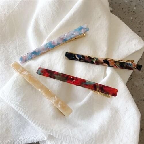 1PCS Fashion Acetic Acid Hair Clips Women Girls Acrylic Barrettes Colorful Leopard Hair Pin Hair Clip Acetate Hair Accessories
