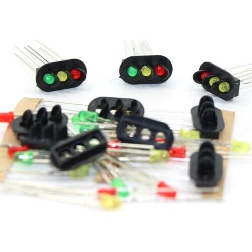 10PCS Signal Heads With 3mm LEDs for railway signals HO or OO Scale NEW JTD08 Led turn signal model building kit