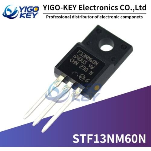10PCS STF13NM60N TO-220F 13NM60 TO220 13NM60N F13NM60N STF13NM60 New MOS FET Transistor