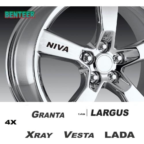 4pcs Reflective Car rim sticker For Lada Vesta Xray Largus Granta NIVA