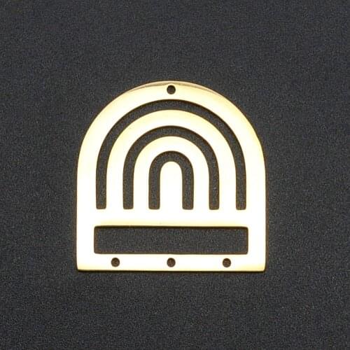 5pcs/lot 100% Stainless Steel 28x27mm Geometric DIY Earring Charm Connector Wholesale DIY jewelry making charms Never Fade