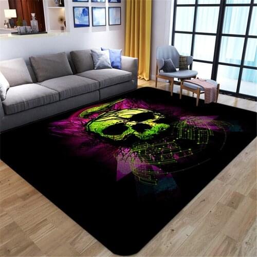 Abstract Skull 3D Printed Carpets for Living Room Bedroom Area Rug Modern Nordic Style Hallway Carpet Kids Play Crawl Mat