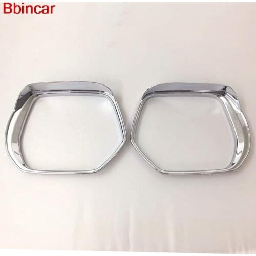 Bbincar ABS Chrome Exterior Rear View Mirror Rain Protect Eyebrow Shield Sun Visor Shade Cover 2pcs For HONDA CRV CR-V 2017 2018
