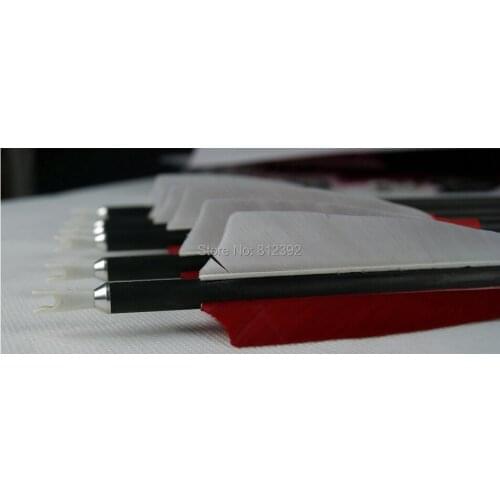 Free shipping Archery hunting compound bow arrow carbon fiber arrow with turkey feather 24pcs/lot