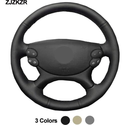 Hand Sewing Car Steering-Wheel Cover Wrap 3 Colors Volant For Mercedes-Benz E-Class W211 E230 E280 E350 CLS-Class CLS350 CLS500