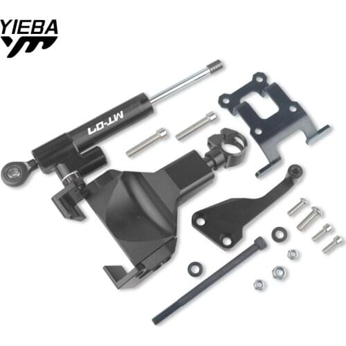 For YAMAHA MT07 MT-07 FZ07 FZ07/MT 07 Moto Cage 2014-2018 2017 Motorcycle Part Steering Stabilizer Damper Mounting Bracket Kit