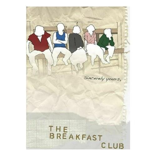 The Breakfast Club Retro Vintage Movie Classical Silk Fabric Wall Poster Art Decor Sticker Bright
