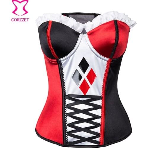 Red Black White Push Up Corsetto Steampunk Corsets And Bustiers Overbust Corset Sexy Bustier Lingerie Gothic Clothing Corsage