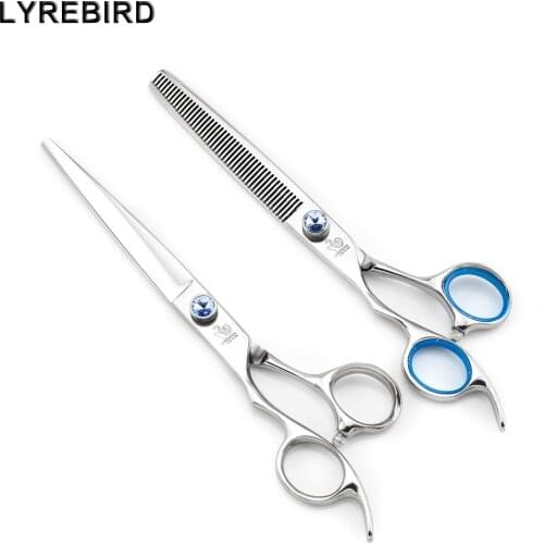 Left hand hair scissors 7 Inch Pet dog grooming scissors Hair shears Thinning scissors Japan 440C Lyrebird HIGH CLASS NEW