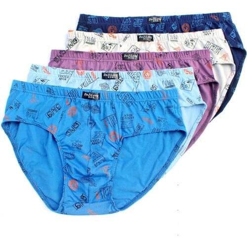 Pure cotton mens mid-waist triangle comfortable underwear mens breathable shorts mens underwear