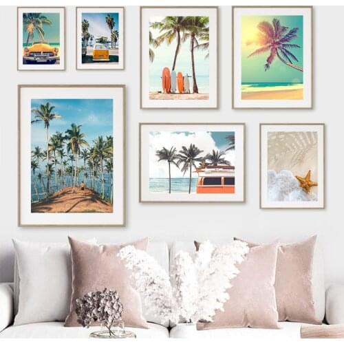 Summer Travel Vacation Seaside Landscape Wall Art Canvas Painting Nordic Posters And Prints Wall Pictures For Living Room Decor