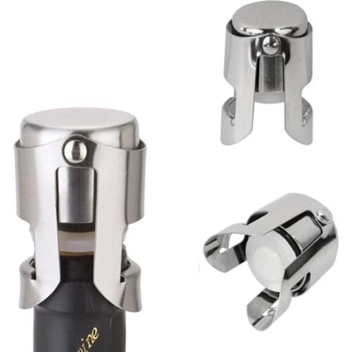 Stainless Steel Reusable Vacuum Sealed Red Wine Bottle Stopper Cap Plug