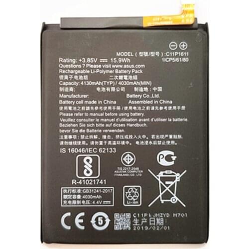 New 4130mAh C11P1611 Replacement Battery for ASUS Zenfone 3 Max Z3 MAX ZC520TL PegASUS 3 X008 X008D Z01B mobile phone battery