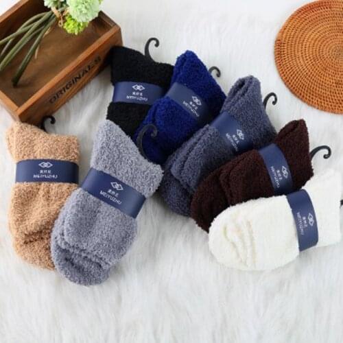 1 Pair Creative Extremely Cozy Cashmere Velvet Socks Winter Warm Sleep Bed Floor Home Calcetines Invierno Hombre Men Women