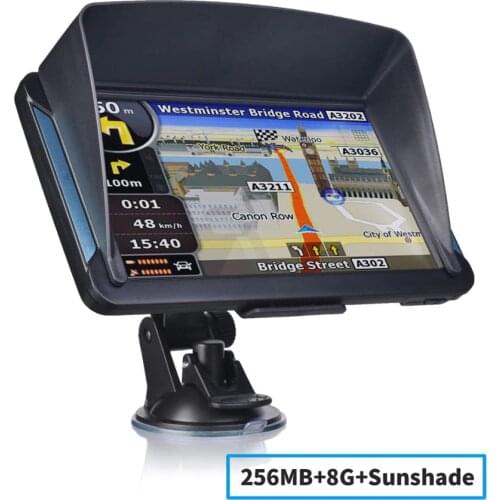 Oriana 7 Inch Gps Navigator Portable Navigator 8GB-256MB+Sunshade Gps Navi Navigation Device Maps Truck Car Auto Touch Screen