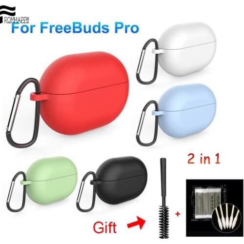 Silicone Case for Huawei Freebuds Pro Cover Cases Multicolor Protective Delicate Skin for FreeBuds Pro Accessories+Cleaning Tool