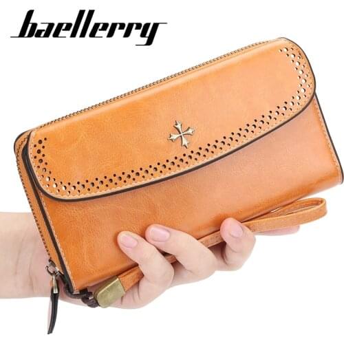 Baellerry Vintage Designer Wallets Newest Fashion Wallet Women Card Holder Female Purse Zipper Big Clutch Wallet Dropshipping