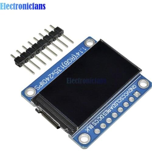 1.14 inch 135x240 TFT LCD Display Module IPS LCD ST7789 Drive IC HD Colorful Screen Full View 8pin 135*240 3.3V SPI Interface