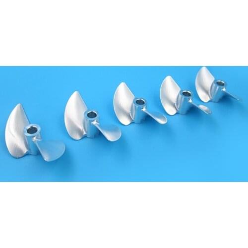 1PC CNC 2-blade 4mm Hole Pitch Propellers for DIY RC Gasoline Jet Boats