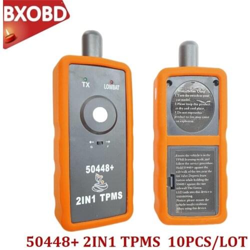 10PCS/Lot 50448+ 2IN1 Auto Tire Pressure Monitor Sensor System 2 IN 1 Electronic EL50448 PLUS for GM For Ford TPMS Reset Tool