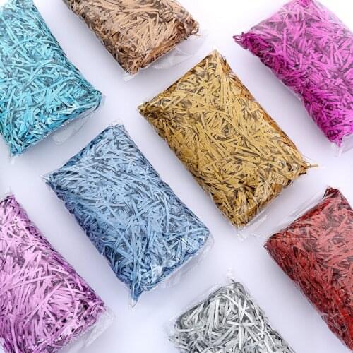 100g/500g Colorful Shredded Paper Gift Box Filler Wedding Birthday Party Decoration Crinkle Cut Packaging Gift Shred Paper