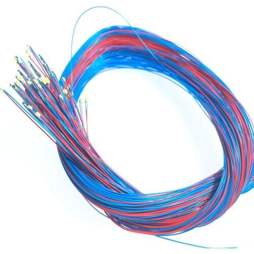 100pcs/lot 0402 0603 0805 1206 SMD Model Train HO N OO Scale Pre-soldered Micro Litz Wired LED Leads Wires 20cm