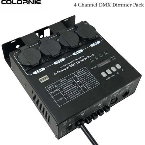 4 Channel DMX Dimmer Pack MIDI Controller DMX Splitter Multi Switch DMX Distributor For Stage Light Fixture DJ Lights