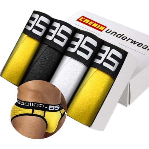 4Pcs Sexy Lingerie Underwear Men Briefs Jockstrap Mens underwear Slip Panties Mens Swimming Trunks Comfortable and Breathable