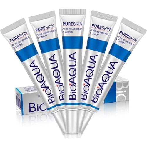 5Pcs Bioaqua 30G Face Acne Treatment Blackhead Removal Cream Oil Control Shrink Pores Scar Spot Remove Face Care Whitening Cream