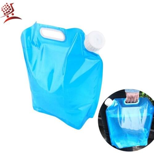 5PCS 5L/10L Outdoor Foldable Folding Collapsible Drinking Water Bag Car Water Carrier Container for Outdoor Camping Hiking