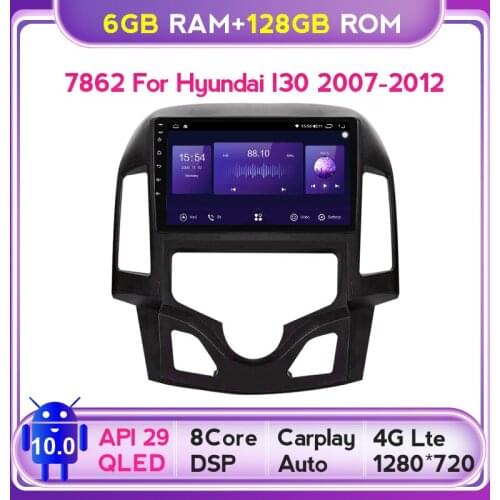 6G+128G QLED 5G WIFI Android 10 Car Radio Audio For Hyundai I30 2006 2007 2008 2009 2010 2011 Player Multimedia Touch Screen GPS