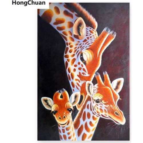 Diamond embroidery, giraffe, 5d diamond painting square, round diamond inlay, rhinestone pictures, cross stitch, new year, gifts