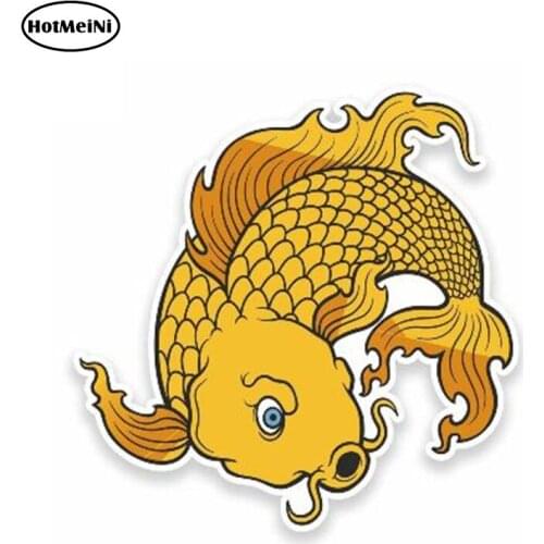 HotMeiNi 13cm x 13cm Car Sticker Carp Fish Window Stickers Reflective Car Styling Decor Motorcycle Sticker Auto Accessories