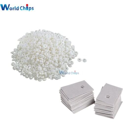 100PCS TO-220 White Transistor Plastic Washer Insulation Washer Transistor + TO-220 Pads Silicone for Packaging Triode